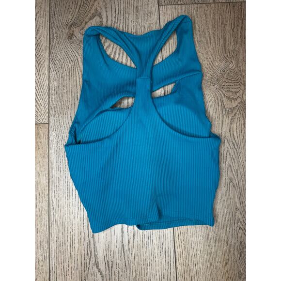 Carbon38 Teal Ribbed Cut Out Top Size S - Picture 5 of 5